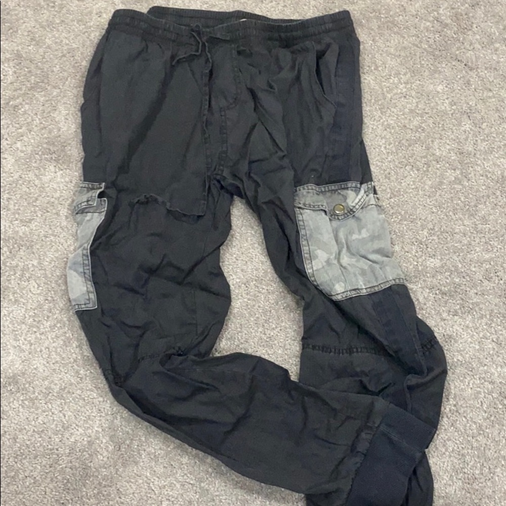 Vintage Havana cargo joggers with camo pockets szL